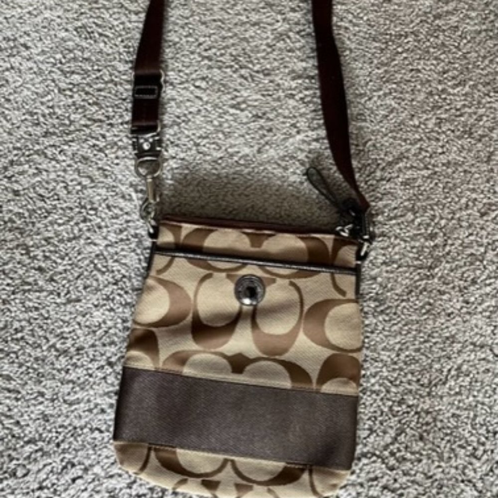 Coach Brown Crossbody Purse - Like New